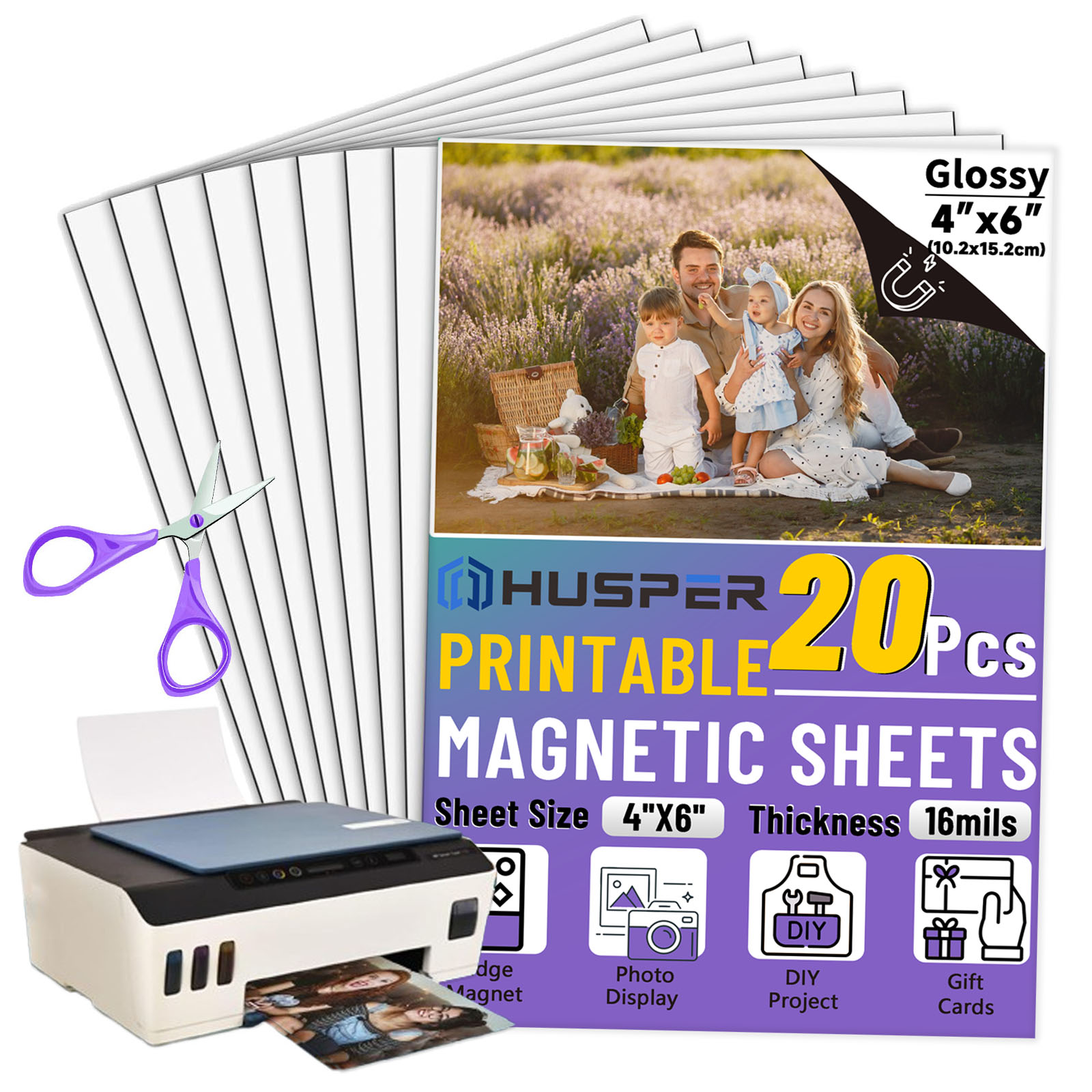 Commercial Printing Paper - 10/20 folhas 4r imprimíveis folhas magnéticas