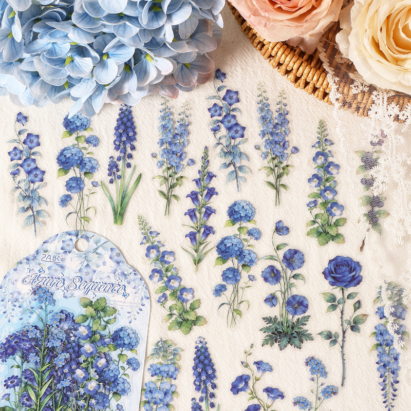 Commercial Printing Paper - Pacote de Adesivos de Flores Vintage