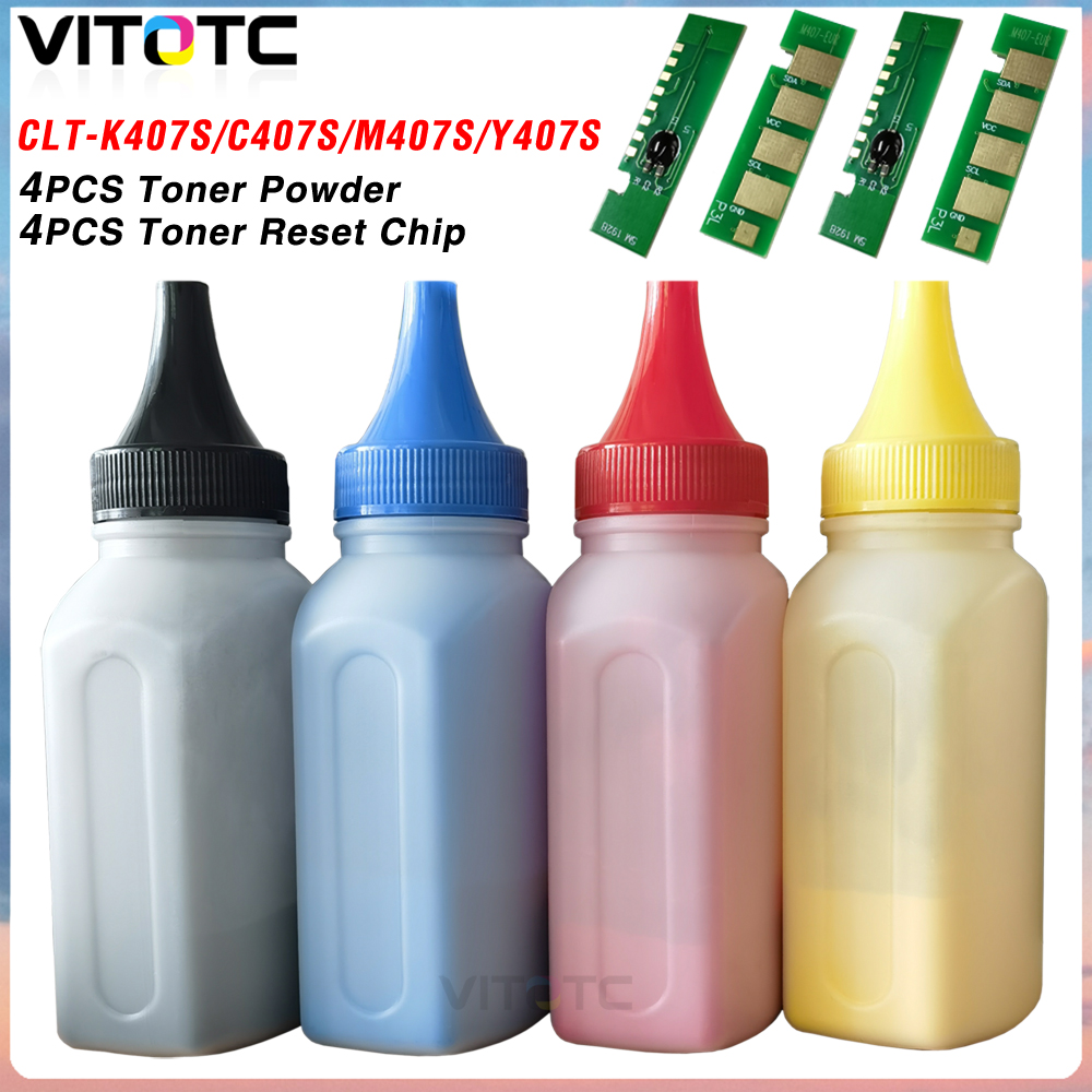 Laser Toner Powder - Kit de Chip de Toner CLT-K407S
