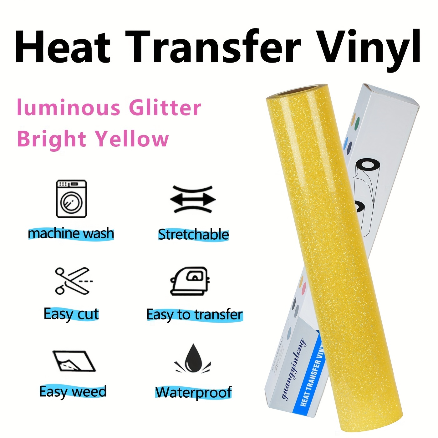 Vinil Termocolante Glitter HTV - Heat Transfer Vinyl Roll avaliação e preço