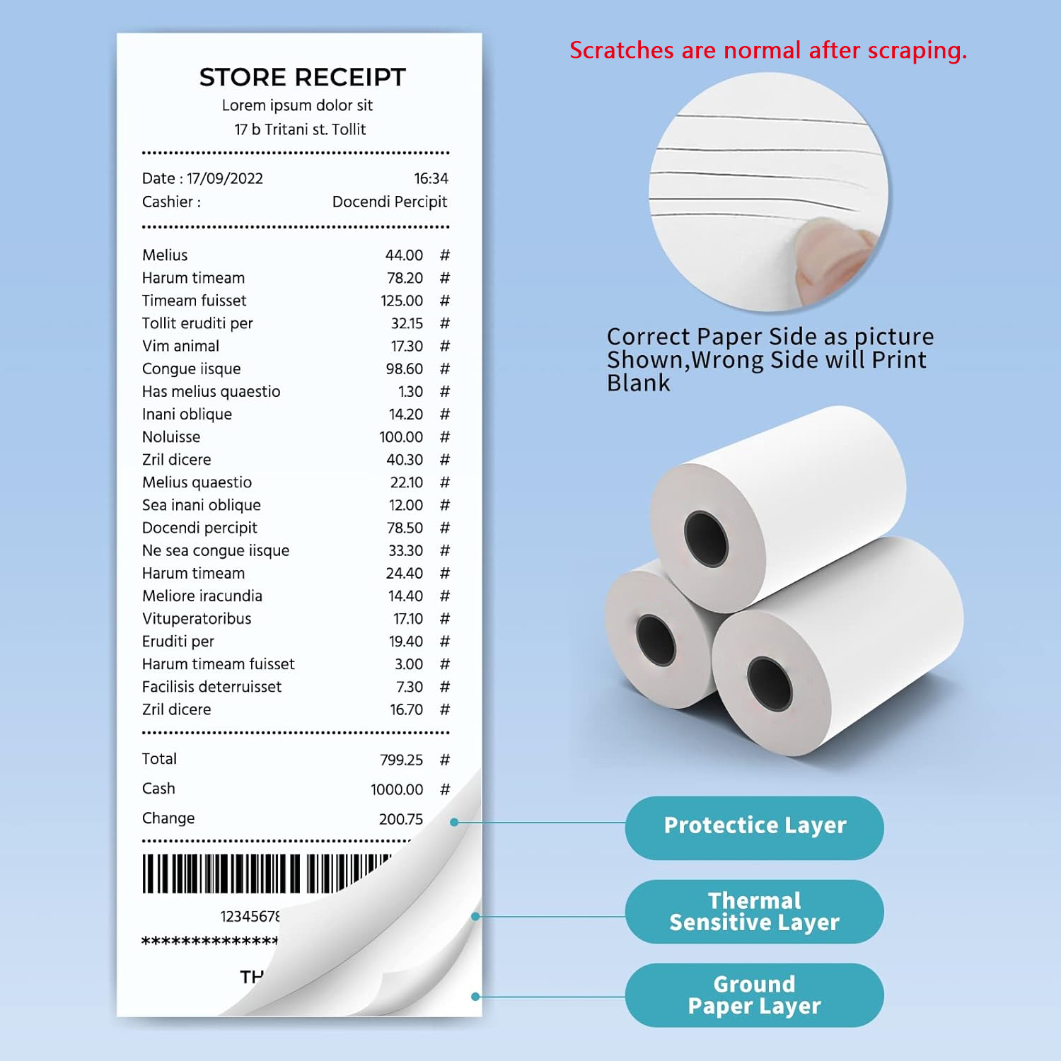Papel térmico para recibos de  - Commercial Printing Paper avaliação e preço